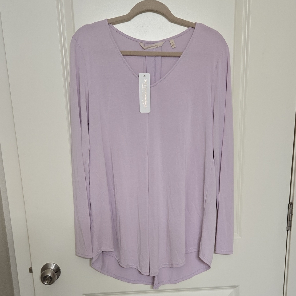 Soft Surroundings Lilac Long Sleeve Top